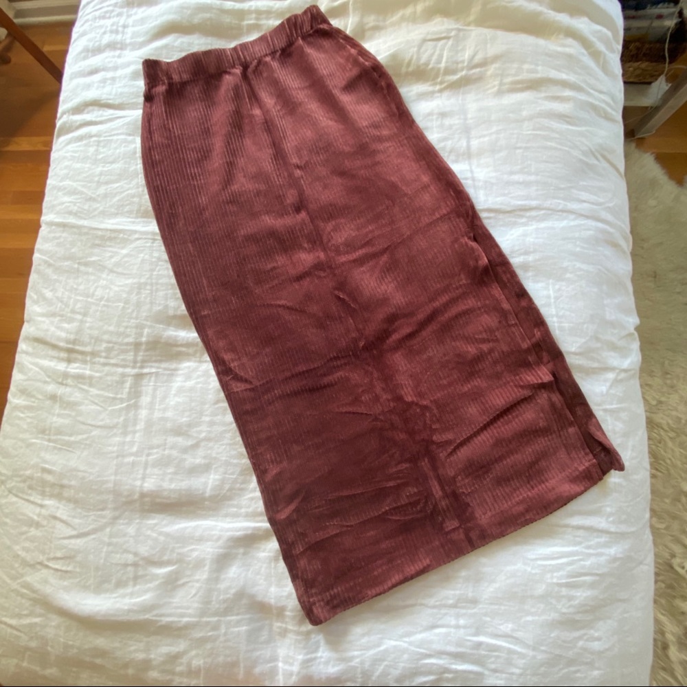 Free people corduroy midi skirt